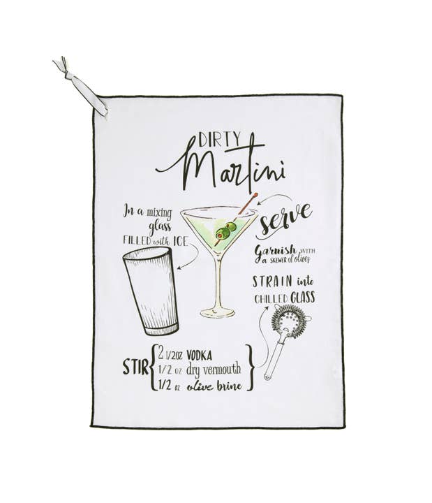 "Dirty Martini” Tea Towel