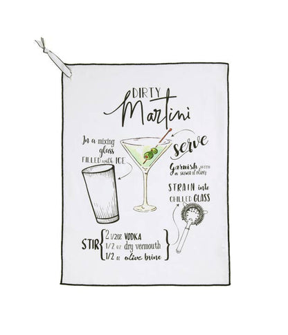 "Dirty Martini” Tea Towel