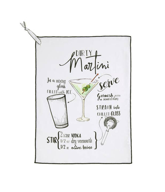"Dirty Martini” Tea Towel