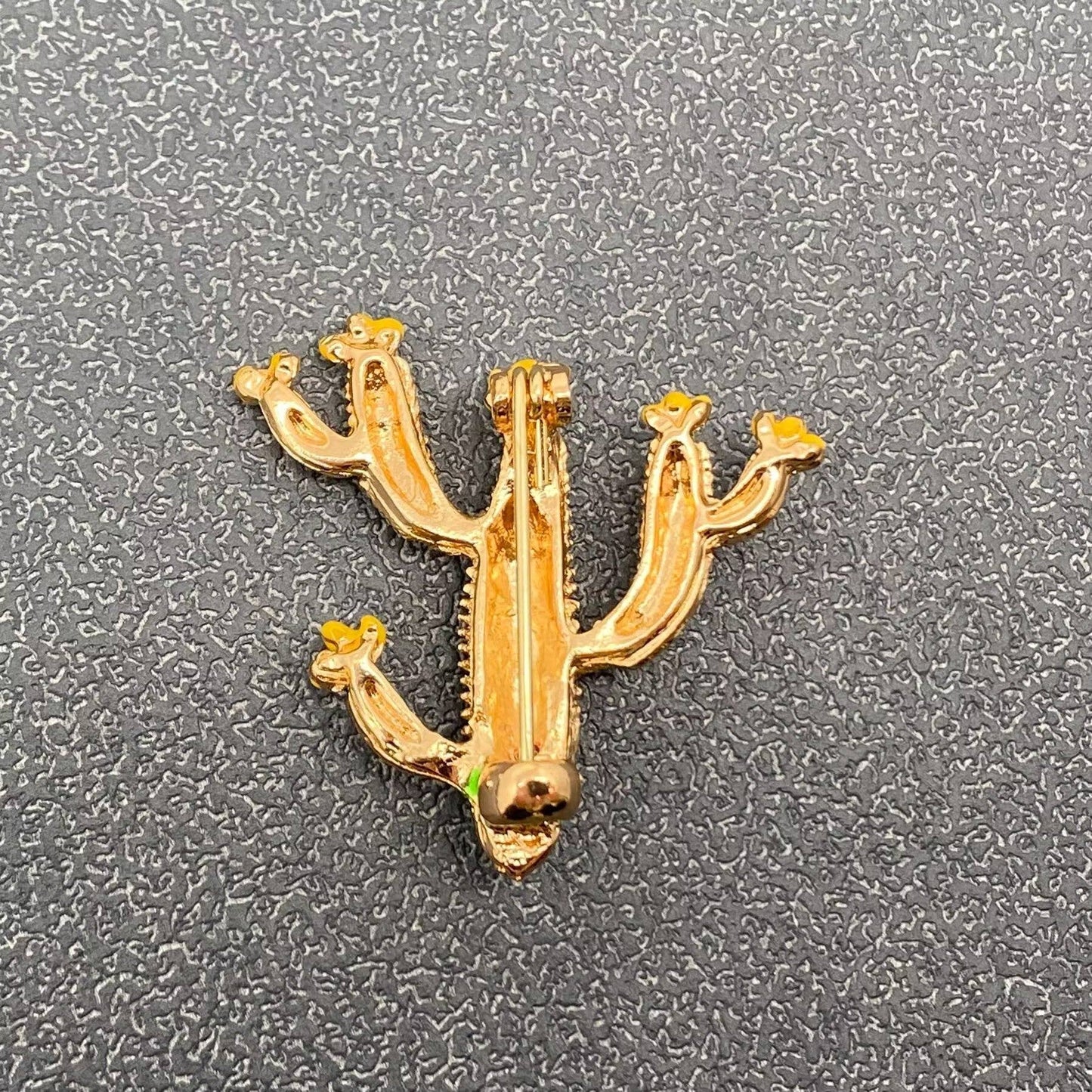Enamel Cactus Brooch