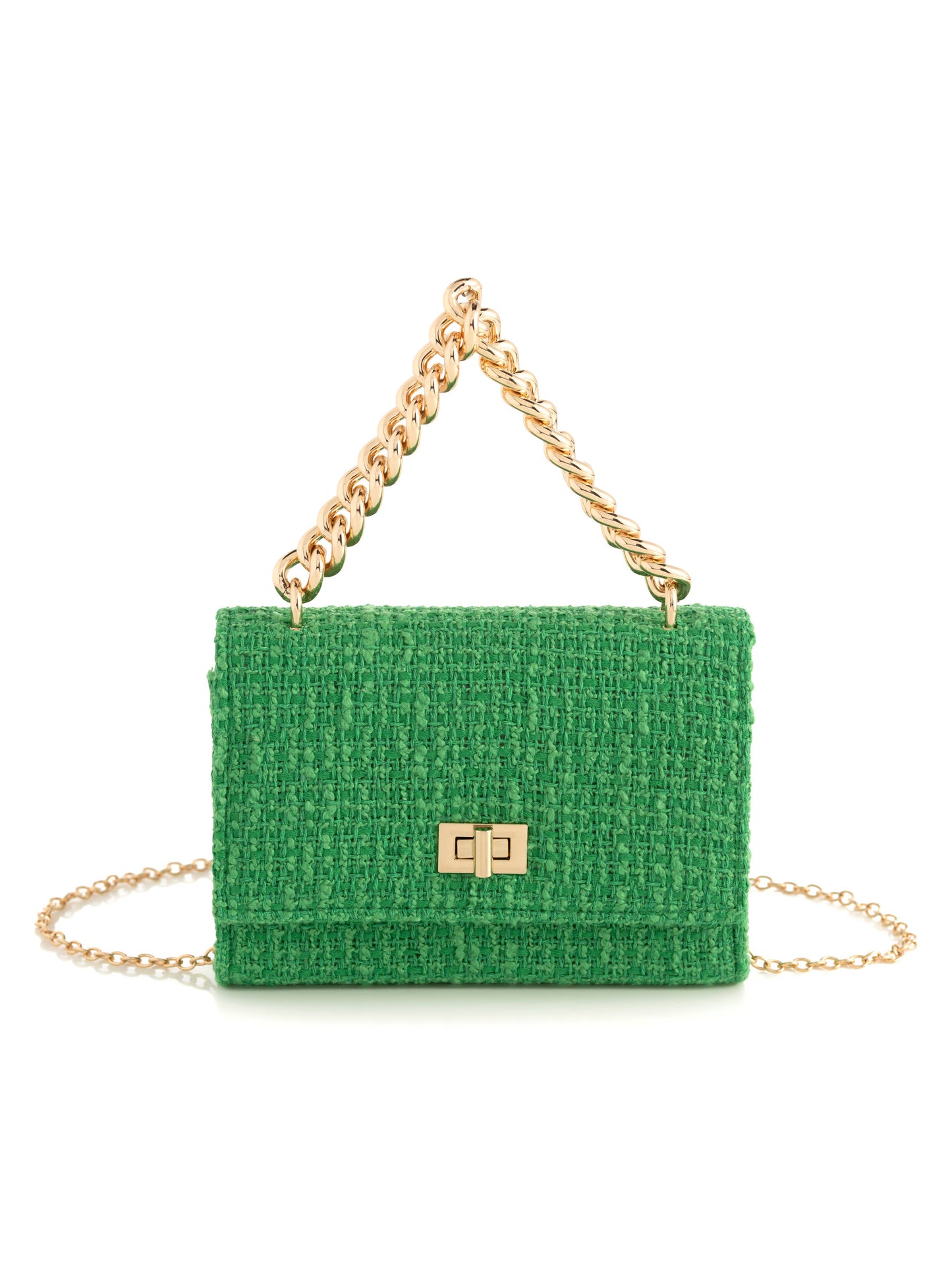 Green Clutch Purse - Tweed