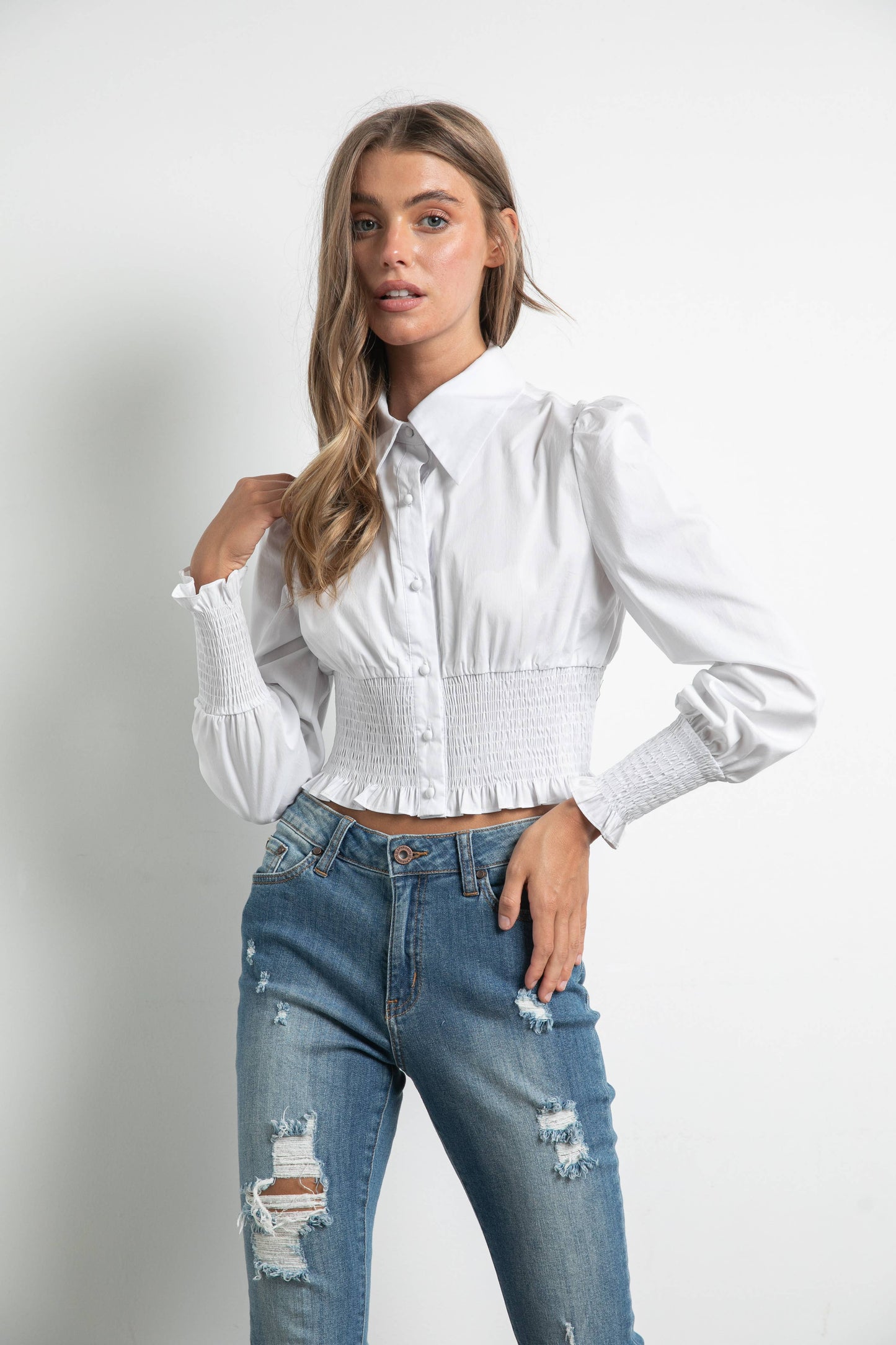 Marissa Poplin Cropped Top