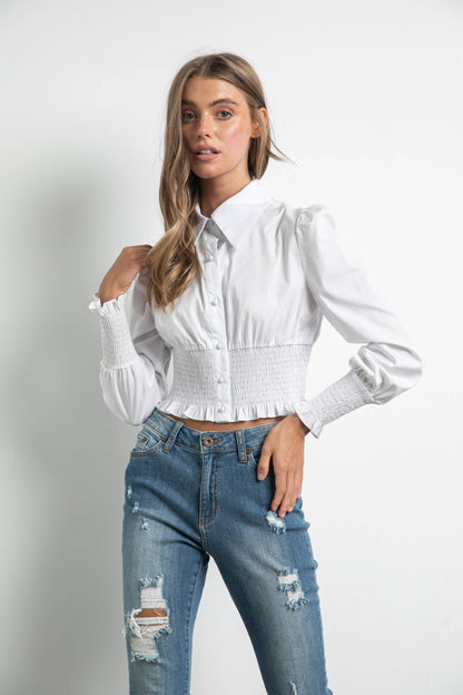 Marissa Poplin Cropped Top