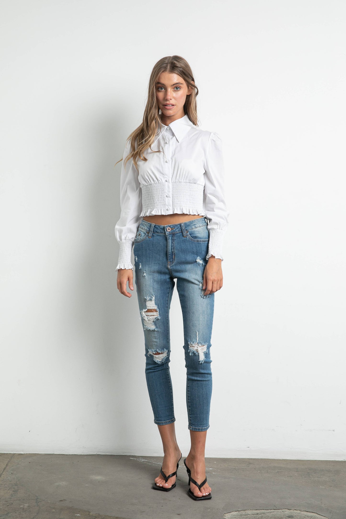 Marissa Poplin Cropped Top