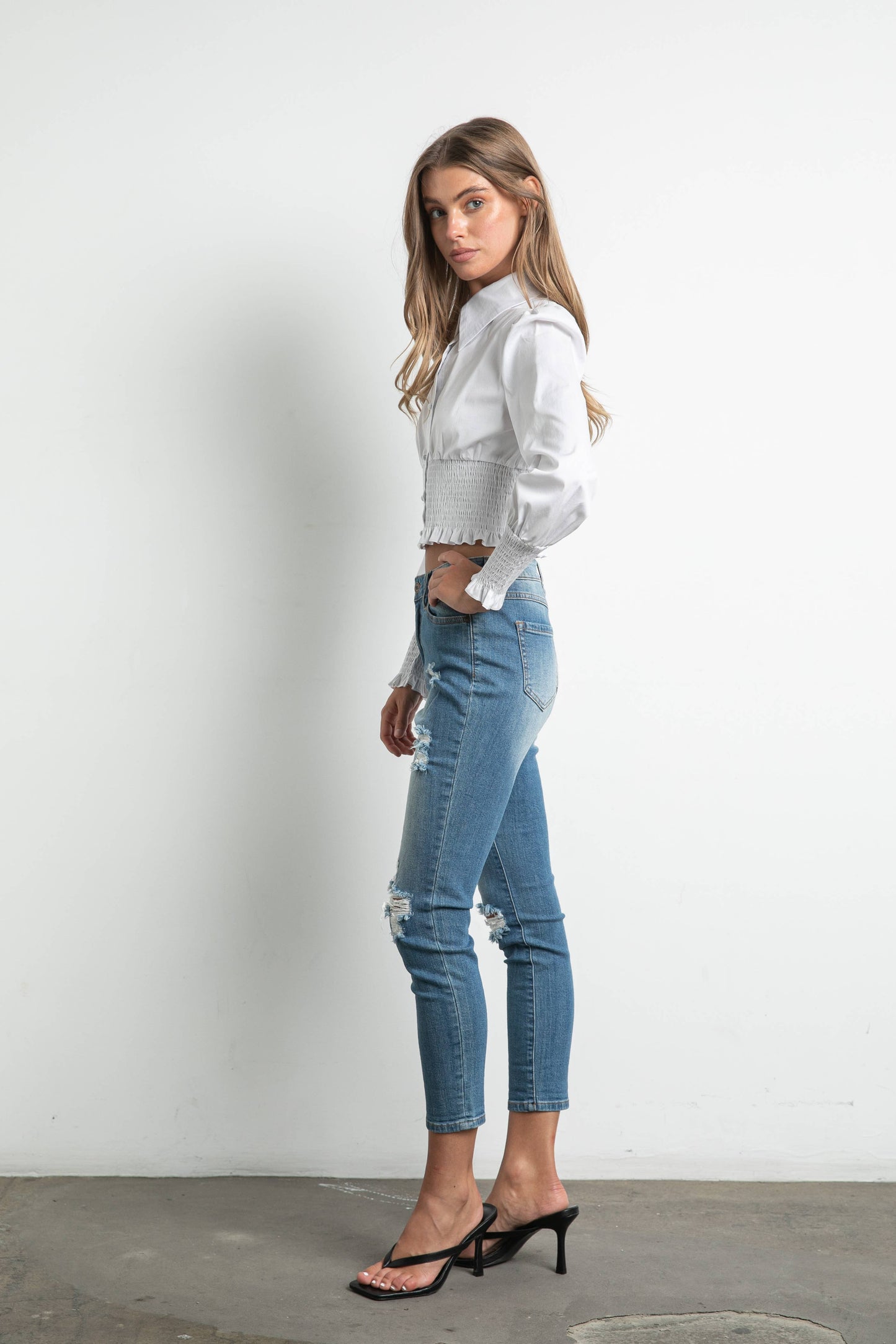 Marissa Poplin Cropped Top